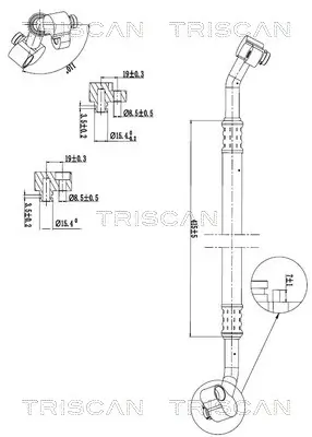 Hochdruck-/Niederdruckleitung, Klimaanlage TRISCAN 9010 29011 Bild Hochdruck-/Niederdruckleitung, Klimaanlage TRISCAN 9010 29011