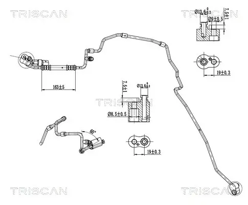 Hochdruck-/Niederdruckleitung, Klimaanlage TRISCAN 9010 29015 Bild Hochdruck-/Niederdruckleitung, Klimaanlage TRISCAN 9010 29015
