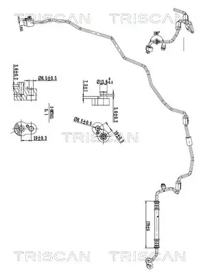 Hochdruck-/Niederdruckleitung, Klimaanlage TRISCAN 9010 29018