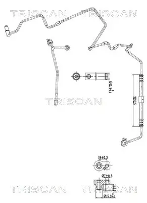 Hochdruck-/Niederdruckleitung, Klimaanlage TRISCAN 9010 29019