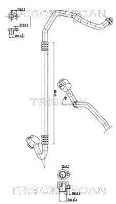 Hochdruck-/Niederdruckleitung, Klimaanlage TRISCAN 9010 29020