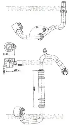 Hochdruck-/Niederdruckleitung, Klimaanlage vorne TRISCAN 9010 29021 Bild Hochdruck-/Niederdruckleitung, Klimaanlage vorne TRISCAN 9010 29021