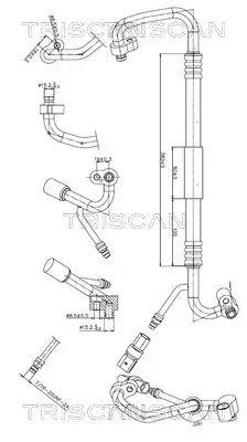Hochdruck-/Niederdruckleitung, Klimaanlage TRISCAN 9010 29037