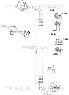 Hochdruck-/Niederdruckleitung, Klimaanlage TRISCAN 9010 29039 Bild Hochdruck-/Niederdruckleitung, Klimaanlage TRISCAN 9010 29039