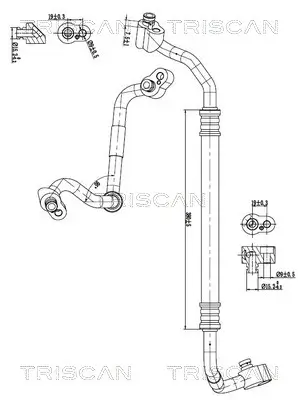 Hochdruck-/Niederdruckleitung, Klimaanlage TRISCAN 9010 29040