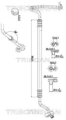 Hochdruck-/Niederdruckleitung, Klimaanlage TRISCAN 9010 29042