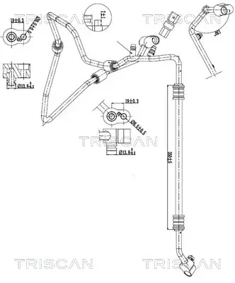 Hochdruck-/Niederdruckleitung, Klimaanlage TRISCAN 9010 29043