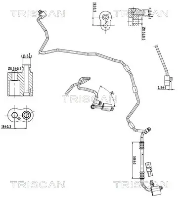 Hochdruck-/Niederdruckleitung, Klimaanlage TRISCAN 9010 29045