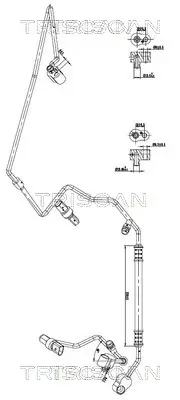 Hochdruck-/Niederdruckleitung, Klimaanlage TRISCAN 9010 29048