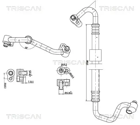 Hochdruck-/Niederdruckleitung, Klimaanlage TRISCAN 9010 29051 Bild Hochdruck-/Niederdruckleitung, Klimaanlage TRISCAN 9010 29051