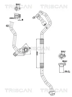 Hochdruck-/Niederdruckleitung, Klimaanlage TRISCAN 9010 29053
