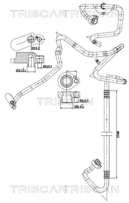 Hochdruck-/Niederdruckleitung, Klimaanlage TRISCAN 9010 29054
