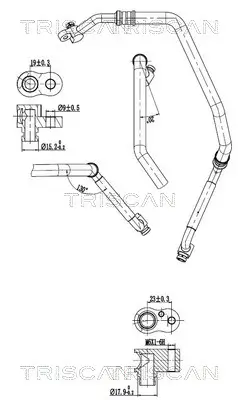 Hochdruck-/Niederdruckleitung, Klimaanlage TRISCAN 9010 29055