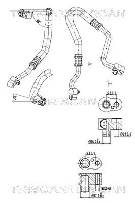 Hochdruck-/Niederdruckleitung, Klimaanlage TRISCAN 9010 29057