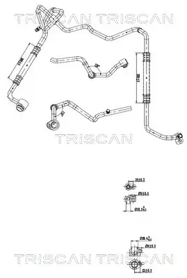 Hochdruck-/Niederdruckleitung, Klimaanlage TRISCAN 9010 29060