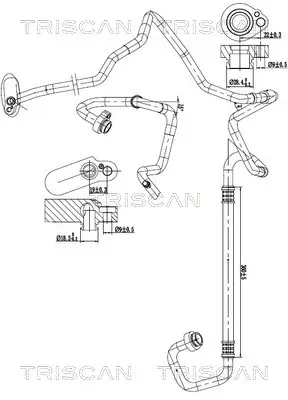 Hochdruck-/Niederdruckleitung, Klimaanlage TRISCAN 9010 29061 Bild Hochdruck-/Niederdruckleitung, Klimaanlage TRISCAN 9010 29061