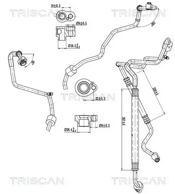 Hochdruck-/Niederdruckleitung, Klimaanlage TRISCAN 9010 29062 Bild Hochdruck-/Niederdruckleitung, Klimaanlage TRISCAN 9010 29062
