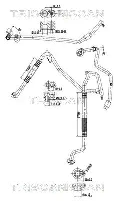 Hochdruck-/Niederdruckleitung, Klimaanlage TRISCAN 9010 29064