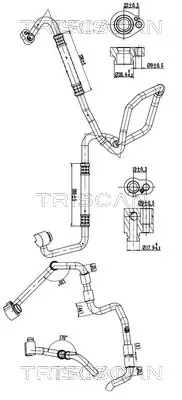 Hochdruck-/Niederdruckleitung, Klimaanlage TRISCAN 9010 29065 Bild Hochdruck-/Niederdruckleitung, Klimaanlage TRISCAN 9010 29065