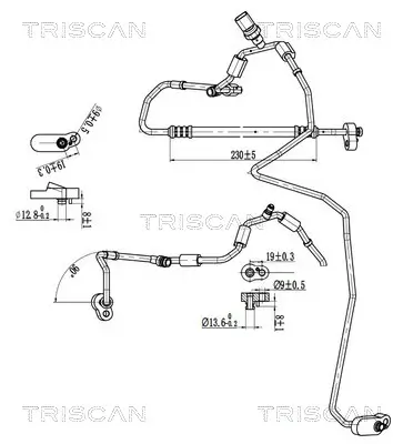 Hochdruck-/Niederdruckleitung, Klimaanlage TRISCAN 9010 29067 Bild Hochdruck-/Niederdruckleitung, Klimaanlage TRISCAN 9010 29067