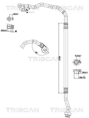 Hochdruck-/Niederdruckleitung, Klimaanlage TRISCAN 9010 29068 Bild Hochdruck-/Niederdruckleitung, Klimaanlage TRISCAN 9010 29068