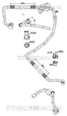 Hochdruck-/Niederdruckleitung, Klimaanlage TRISCAN 9010 29069