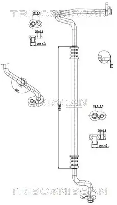Hochdruck-/Niederdruckleitung, Klimaanlage TRISCAN 9010 29070 Bild Hochdruck-/Niederdruckleitung, Klimaanlage TRISCAN 9010 29070