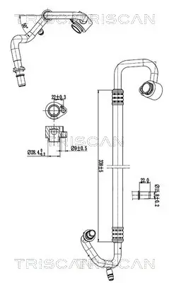 Hochdruck-/Niederdruckleitung, Klimaanlage vorne TRISCAN 9010 29077 Bild Hochdruck-/Niederdruckleitung, Klimaanlage vorne TRISCAN 9010 29077