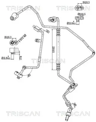 Hochdruck-/Niederdruckleitung, Klimaanlage TRISCAN 9010 29082 Bild Hochdruck-/Niederdruckleitung, Klimaanlage TRISCAN 9010 29082