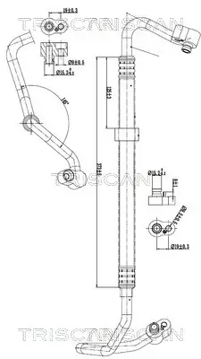 Hochdruck-/Niederdruckleitung, Klimaanlage TRISCAN 9010 29086 Bild Hochdruck-/Niederdruckleitung, Klimaanlage TRISCAN 9010 29086