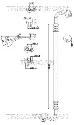 Hochdruck-/Niederdruckleitung, Klimaanlage TRISCAN 9010 29087