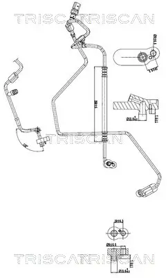 Hochdruck-/Niederdruckleitung, Klimaanlage TRISCAN 9010 29088 Bild Hochdruck-/Niederdruckleitung, Klimaanlage TRISCAN 9010 29088