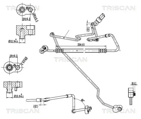 Hochdruck-/Niederdruckleitung, Klimaanlage TRISCAN 9010 29093 Bild Hochdruck-/Niederdruckleitung, Klimaanlage TRISCAN 9010 29093