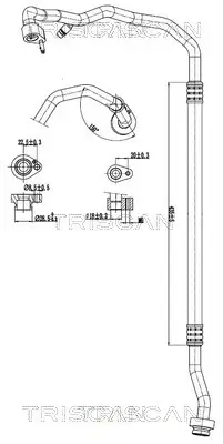 Hochdruck-/Niederdruckleitung, Klimaanlage TRISCAN 9010 29097 Bild Hochdruck-/Niederdruckleitung, Klimaanlage TRISCAN 9010 29097