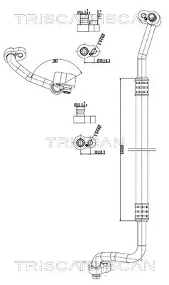 Hochdruck-/Niederdruckleitung, Klimaanlage TRISCAN 9010 29098 Bild Hochdruck-/Niederdruckleitung, Klimaanlage TRISCAN 9010 29098