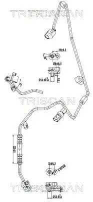 Hochdruck-/Niederdruckleitung, Klimaanlage TRISCAN 9010 29106