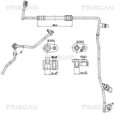 Hochdruck-/Niederdruckleitung, Klimaanlage TRISCAN 9010 29110 Bild Hochdruck-/Niederdruckleitung, Klimaanlage TRISCAN 9010 29110