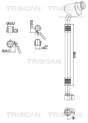 Hochdruck-/Niederdruckleitung, Klimaanlage vorne TRISCAN 9010 29115 Bild Hochdruck-/Niederdruckleitung, Klimaanlage vorne TRISCAN 9010 29115