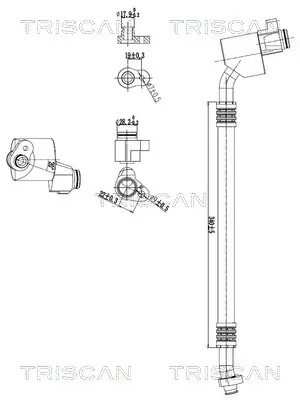 Hochdruck-/Niederdruckleitung, Klimaanlage vorne TRISCAN 9010 29117