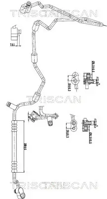 Hochdruck-/Niederdruckleitung, Klimaanlage TRISCAN 9010 29121 Bild Hochdruck-/Niederdruckleitung, Klimaanlage TRISCAN 9010 29121