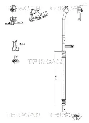 Hochdruck-/Niederdruckleitung, Klimaanlage TRISCAN 9010 29129 Bild Hochdruck-/Niederdruckleitung, Klimaanlage TRISCAN 9010 29129