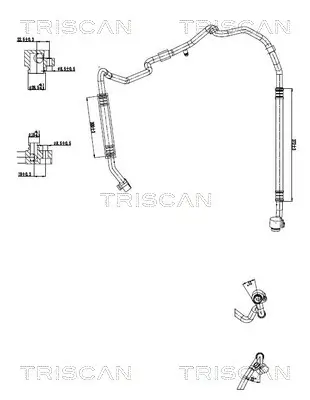 Hochdruck-/Niederdruckleitung, Klimaanlage TRISCAN 9010 29132