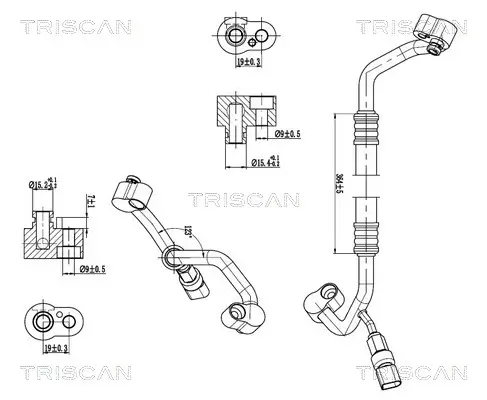 Hochdruck-/Niederdruckleitung, Klimaanlage TRISCAN 9010 29133