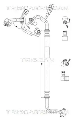 Hochdruck-/Niederdruckleitung, Klimaanlage TRISCAN 9010 29134