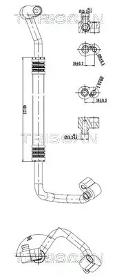 Hochdruck-/Niederdruckleitung, Klimaanlage TRISCAN 9010 29136 Bild Hochdruck-/Niederdruckleitung, Klimaanlage TRISCAN 9010 29136
