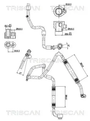 Hochdruck-/Niederdruckleitung, Klimaanlage TRISCAN 9010 29138 Bild Hochdruck-/Niederdruckleitung, Klimaanlage TRISCAN 9010 29138