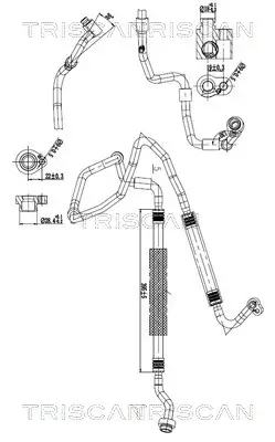 Hochdruck-/Niederdruckleitung, Klimaanlage TRISCAN 9010 29139