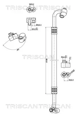 Hochdruck-/Niederdruckleitung, Klimaanlage TRISCAN 9010 29140 Bild Hochdruck-/Niederdruckleitung, Klimaanlage TRISCAN 9010 29140