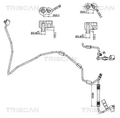 Hochdruck-/Niederdruckleitung, Klimaanlage TRISCAN 9010 29141