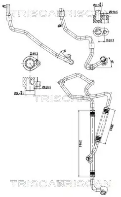 Hochdruck-/Niederdruckleitung, Klimaanlage TRISCAN 9010 29142